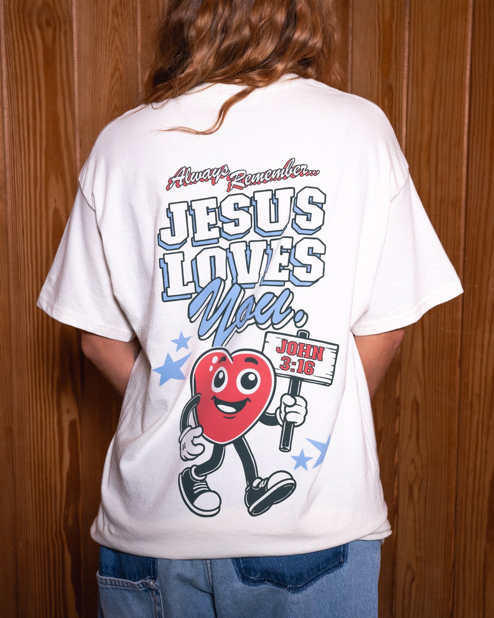 "Always Remember" (JLY MASCOT) Tee || Sand Jesus Loves You